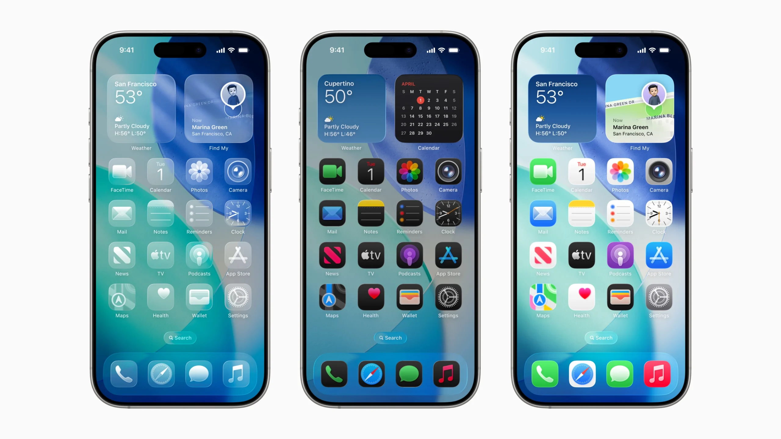 iOS 26 Liquid Glass arayüzü yüklü bir iPhone ekranı