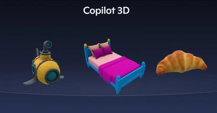 Copilot 3D ile 2D görsellerin ücretsiz olarak 3D modellere dönüştürülmesi